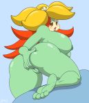  4_toes anthro big_breasts blush breasts female fingering flora_fauna flower gossifleur looking_at_viewer looking_back nintendo nipples not_furry nude open_mouth plant pok&eacute;mon pok&eacute;mon_(species) presenting pussy solo toes tongue video_games zp92 