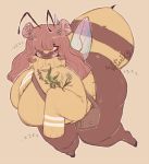  anthro arthropod bee bottomless clothed clothing female hair hair_over_eye hymenopteran insect overweight overweight_female smile solo thick_thighs vetarix wings 