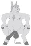  asinus balls big_balls big_penis crouching donkey equid equine flared_penis implied_transformation male mammal moobs obese overweight penis shadowpelt were 