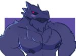  anthro anthrofied areola avian barazoku beak bird blush clawzetto corvid corviknight looking_away muscular nintendo nipples pecs pok&eacute;mon pok&eacute;mon_(species) pok&eacute;morph shy smile sweat video_games 