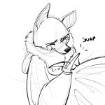  2018 anthro bat_wings chiropteran clothed clothing crying deke_(ittybittykittytittys) english_text eyes_closed finger_snap greyscale hoodie ittybittykittytittys male mammal membrane_(anatomy) membranous_wings monochrome pteropodid simple_background sound_effects tears text white_background wings 