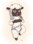  2019 blush bovid caprine diaper fluffy male mammal nintendo nintendo_switch playing pok&eacute;mon pok&eacute;mon_(species) sheep thaasteo video_games wooloo 