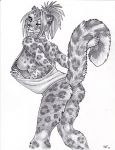  2017 anthro breasts cheetah digital_media_(artwork) ear_piercing ear_ring felid feline fur hair mammal nipples one_eye_closed piercing sabretoothed_ermine smile solo spots spotted_fur 