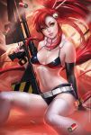  anime bikini breasts bullet cleavage deletethistag pantsu pantyhose red_headed sakimichan sniper sniper_rifle swimsuits tengen_toppa_gurren_lagann thighhighs weapon yoko 