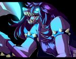 2018 anthro armband axe blue_eyes breasts clothed clothing deltarune egocider female hair hi_res holding_object holding_weapon long_hair melee_weapon open_mouth purple_hair reptile saliva scalie sharp_teeth solo susie_(deltarune) teeth video_games weapon 