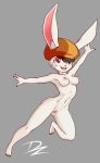  animal_humanoid anthro black_nails breasts clothing colored_nails dragon_ball dragon_ball_super dzyer female fur hair hat headgear headwear humanoid lagomorph leporid mammal nails nipples nude open_mouth pussy rabbit red_eyes simple_background smile solo sorrel white_hair 