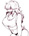  blush braless breasts cleavage clothed clothing deltarune female hair kdn00xxx long_hair nipple_outline reptile scalie shirt sketch susie_(deltarune) tank_top topwear translucent translucent_clothing video_games 