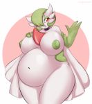  2019 areola belly big_belly big_breasts blush breasts clothing collar eyelashes female gardevoir navel nintendo nipples nude pok&eacute;mon pok&eacute;mon_(species) pregnant solo thick_thighs tragicfame undressing video_games voluptuous wide_hips 