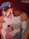 abs animated anthro balls barrel_(live_a_hero) big_balls big_butt big_dom_small_sub big_muscles big_pecs big_penis blush bodily_fluids bouncing_butt brown_body brown_fur butt canid canine canis dominant dominant_anthro dominant_male duo erection fur genitals hot_dogging huge_penis human human_on_anthro humanoid_genitalia humanoid_penis interspecies larger_anthro larger_male licking licking_lips lifewonders live_a_hero looking_pleasured male male/male mammal multicolored_body multicolored_fur muscular muscular_anthro muscular_male navel nude passchan pecs penis police_hat sex sharp_teeth short_playtime size_difference smaller_human smaller_male submissive submissive_human submissive_male sweat teeth tongue tongue_out white_body white_fur wolf
