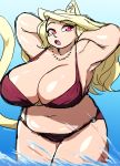  animal_humanoid bani beach big_breasts bikini bonznsfw breasts cat_humanoid cleavage clothed clothing felid felid_humanoid feline feline_humanoid female huge_breasts humanoid mammal mammal_humanoid overweight seaside swimwear voluptuous 