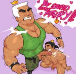  2boys bara camouflage camouflage_pants clenched_teeth clothed_male_nude_male cum emoji english_text erection fellatio floating_crown from_above full_body green_tank_top highres huge_eyebrows jorgen_von_strangle juandissimo_magnifico large_pectorals licking licking_penis low_ponytail male_focus mature_male multiple_boys muscular muscular_male no_male_underwear nude open_fly oral pants pectoral_cleavage pectorals penis precum precum_drip projectile_cum short_hair size_difference smike_(smikeart) smirk squatting tank_top teeth the_fairly_oddparents trembling uncensored veins veiny_arms veiny_neck veiny_penis white_hair yaoi 