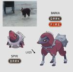  canid canine evolution fak&eacute;mon feral humor mammal nintendo pok&eacute;mon real red_sclera solo text video_games viiperfish yellow_eyes 