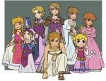  6+boys blonde_hair blue_eyes brown_hair cosplay crossdressing dress hands_together harp hat instrument jewelry link mivic_zel multiple_boys multiple_persona necklace one_eye_closed pointy_ears princess_zelda princess_zelda_(cosplay) purple_dress shoulder_armor sidelocks smile strapless strapless_dress the_legend_of_zelda the_legend_of_zelda:_a_link_to_the_past the_legend_of_zelda:_breath_of_the_wild the_legend_of_zelda:_ocarina_of_time the_legend_of_zelda:_skyward_sword the_legend_of_zelda:_the_wind_waker the_legend_of_zelda:_twilight_princess the_legend_of_zelda_(nes) toon_link toon_zelda toon_zelda_(cosplay) white_dress 