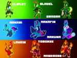  4:3 arthropod colorful colormon dragon elemental fak&eacute;mon fak&eacute;mon_starters hi_res insect mammal monster scalie stakota 