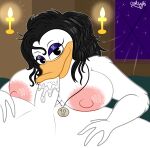 absurd_res anatid anseriform anthro avian beak beak_fetish beak_play beak_sex beakjob bedroom_eyes big_breasts bird black_hair bodily_fluids breasts candlelight colty8 cum cum_in_mouth cum_inside disney duck ducktales ducktales_(2017) duo fellatio female genital_fluids hair hi_res light magica_de_spell male male/female narrowed_eyes nipples non-mammal_breasts non-mammal_nipples oral penile pov_blowjob romantic_sex scrooge_mcduck seductive sex