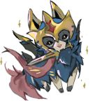  ambiguous_gender big_eyes canid chibi clandestineknight cub cute_eyes cute_face daww feral holding_object holding_weapon legendary_pok&eacute;mon mammal melee_weapon mouth_hold nintendo pok&eacute;mon pok&eacute;mon_(species) solo sparkles sword video_games weapon young zacian 