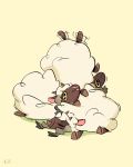  2019 ambiguous_gender bovid caprine feral fluttershythekind fur group hi_res hooves mammal nintendo pok&eacute;mon pok&eacute;mon_(species) quadruped simple_background smile video_games white_fur wooloo yellow_eyes 