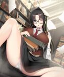  breasts glasses highres kashiwamochi_yomogi read_or_die yomiko_readman 