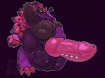 ambiguous_gender ambiguous_prey anthro balls belly big_balls big_belly big_penis black_body black_fur bulge cock_vore ear_piercing fur generation_5_pokemon genitals hair huge_balls huge_penis hyper hyper_balls hyper_genitalia hyper_penis kit_(zoroark144) knot ladder_piercing male male_pred multiple_prey nintendo penile penis piercing pink_penis pokemon pokemon_(species) presenting_balls protobasilisk purple_body purple_fur red_hair smile smiling_at_viewer smirk solo vein veiny_penis vore zoroark