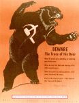 absurd_res ancient_art bear black_bear black_body black_fur claws communism english_text featureless_crotch feral fur hammer_and_sickle hi_res mammal national_security_agency on_hind_legs open_mouth orange_background pawpads paws politics poster poster_template propaganda propaganda_poster russian sharp_teeth simple_background snout solo soviet_union teeth text tongue tongue_out traditional_media_(artwork) unknown_artist ursine watermark