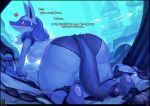  anthro big_butt blue_fur breasts butt canid canine catcouch clothing female fur lucario mammal nintendo panties pok&eacute;mon pok&eacute;mon_(species) solo text underwear video_games 