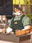  2019 anthro clothing digital_media_(artwork) felid fur hi_res kemono male mammal pantherine solo syukapong tiger 