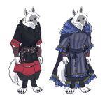 anthro canid canine canis clothed clothing death_(puss_in_boots) dreamworks facial_markings fashion fluffy head_markings hi_res looking_at_viewer male mammal markings mask_(marking) prick_ears puss_in_boots_(dreamworks) red_eyes simple_background solo standing ultimatellurker white_background wolf
