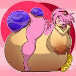 2024 accessory amy_rose anthro anus belly belly_squish big_belly big_breasts big_butt black_nose blue_egg blush breasts brown_nipples butt cel_shading colored digital_media_(artwork) egg egg_from_ass egg_from_pussy english_text eulipotyphlan eyelashes female genitals gl4zedd0nuts green_eyes hair hair_accessory hairband hammer hedgehog hi_res holding_object huge_belly huge_breasts hyper hyper_belly hyper_breasts hyper_nipples hyper_pregnancy immobile lying mammal mobian_hedgehog nipples on_front open_mouth oviposition pink_background pink_body pink_ears pink_hair pink_tail pregnant pregnant_female pussy red_hairband sega shaded side_view simple_background solo sonic_the_hedgehog_(series) squish stretched_anus stretched_pussy tail tan_belly tan_breasts tan_inner_ear text thick_thighs tools