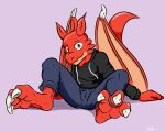 bare char claws clothing dragon feet footfetish grey hi_res hoodie invalid_tag muffinvinvin mythological_creature mythological_scalie mythology orange paws scalie soles toes tops topwear