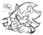 &lt;3 anthro hand_on_head humanoid_penis male male/male oral penis precum shadow_the_hedgehog shanzehpoo sonic_(series) 