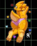 alphys anthro big_butt breasts butt clothing eyewear female glasses lizard looking_at_viewer panties reptile rustyfoxdraws scalie solo tail teeth thick_thighs undertale undertale_(series) underwear wide_hips yellow_body