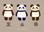 2024 anthro araru bear biped black_body blue_body blush giant_panda group hi_res mammal open_mouth simple_background smile white_body