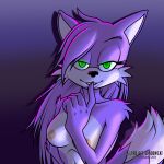 breasts canid canine clothed clothing fan_character female fox hi_res mammal medium_breasts nude rachel_gates sega sonic_the_hedgehog_(series) topless