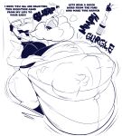 abdominal_bulge anthro belly big_belly burp_cloud burping digestion english_text eyewear glasses hand_on_belly male male_pred monochrome open_mouth reptile rumbling_stomach same_size_vore scales scalie sharkavian soft_vore spike_(afraart) tagme text turtle vore