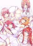  5-toubun_no_hanayome cleavage dress headphones nakano_ichika nakano_itsuki nakano_miku nakano_nino nakano_yotsuba 