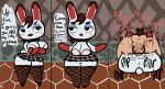 animal_crossing anthro big_breasts big_butt bottomless bottomwear breasts butt cleavage clothed clothing duo female from_front_position genitals hi_res huge_breasts human instant_loss_2koma kiss_mark kiss_mark_on_balls klutzatdusk lagomorph leg_wrap leporid lipstick lipstick_on_penis looking_pleasured makeup male male/female mammal mating_press meme miniskirt net_stockings nintendo penetration penis rabbit sex skimpy skirt thick_thighs tiffany_(animal_crossing) vaginal vaginal_penetration villager_(animal_crossing)