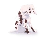  2019 4_toes canid canine canis dalmatian digital_media_(artwork) disney domestic_dog feral fur hi_res mammal paws reysi simple_background sitting solo spots spotted_fur toes white_background white_fur 