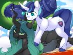  2019 4:3 amberpendant butt changeling digital_media_(artwork) duo equid equine female friendship_is_magic hair hi_res horn male male/female mammal my_little_pony nude outside penis queen_chrysalis_(mlp) sex shining_armor_(mlp) smile tongue 