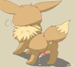  all_fours anus backsack balls breath brown_background brown_fur butt chest_tuft cum cum_drip cum_in_ass cum_inside cum_on_ground cum_on_penis dipstick_tail dripping eevee erection fluffy fluffy_tail fur huff long_ears male multicolored_tail nintendo pawpads penis pichu90 pink_pawpads pok&eacute;mon pok&eacute;mon_(species) rear_view simple_background solo tan_fur tuft video_games 