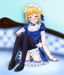  1girl absurdres artoria_pendragon_(fate) blonde_hair chastity_belt fate/stay_night fate_(series) highres maid non-web_source saber_(fate) snowwart tagme 