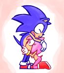  amy_rose anthro anthro_on_anthro blue_fur breasts clothing duo eulipotyphlan eyelashes fellatio female footwear fur gloves hedgehog male male/female mammal nude oral penile pink_fur sex shoes sonic_(series) sonic_the_hedgehog video_games yopy 