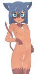  animal_ears blue_eyes blue_hair breasts cat_ears cat_girl cat_tail cum cum_on_body cum_on_hair furry looking_at_viewer non-web_source nude original short_hair small_breasts tail 