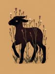  absurd_res ambiguous_gender black_wool bovid caprine dappermouth feral flower glowing glowing_eyes hi_res mammal one_leg_up plant raised_leg shadow_animals_by_jemma_barton sheep simple_background solo 