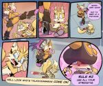 age_difference anthro bat big_breasts bigdad blonde_hair blue_eyes boob_hat breasts canid canine comic duo female fox fur hair male male/female mammal miles_prower older_female rouge_the_bat sega sonic_the_hedgehog_(series) tan_body tan_skin yellow_body yellow_fur younger_male