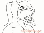  ambiguous_gender animated anthro breath bulge canid canine canis duo feral hybrid mammal mangomutt micro mouse murid murine open_mouth oral_vore rodent size_difference swallow_(disambiguation) teeth vore wolfdog 