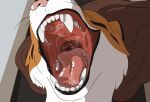  anthro bodily_fluids felid female first_person_view hi_res imminent_vore looking_down mammal mangomutt open_mouth pantherine saliva solo solo_focus teeth throat tiger tongue 
