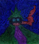  abstract_art anthro bovid caprine clothing colored deltarune eyewear goat goggles green_clothing green_hat green_headwear hat headgear headwear hi_res humanoid janet_k_wallace looking_at_viewer male mammal ralsei red_scarf scarf solo stylized traditional_media_(artwork) undertale_(series) watercolor_(artwork) 