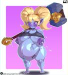  absurd_res areola averag3artist belly big_areola big_breasts blush bodily_fluids breasts camel_toe clothing crop_top female hammer hi_res huge_breasts huge_thighs humanoid humanoid_pointy_ears lactating league_of_legends melee_weapon nipples panties pigtails poppy_(lol) pregnancy_tally pregnant pregnant_female projectile_lactation pubes riot_games shirt short_stack slightly_chubby solo tencent thick_thighs thong tools topwear underwear weapon wide_hips yordle 