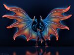  bioluminescence bioluminescent_eyes dragon glowing glowing_eyes hi_res male membrane_(anatomy) membranous_wings mythological_creature mythological_scalie mythology nami_(zipper_7z) pose scalie solo wings zipper_7z 