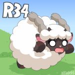  1:1 2019 2d_animation alfa995 ambiguous_gender animated bovid caprine digital_media_(artwork) horn mammal nintendo open_mouth pink_nose pok&eacute;mon pok&eacute;mon_(species) rolling solo text video_games wool wooloo 
